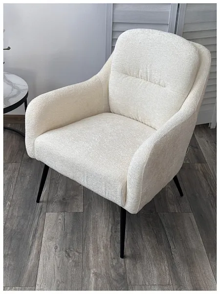 Кресло ARGOS 3018-01 белый, шенилл фото 5