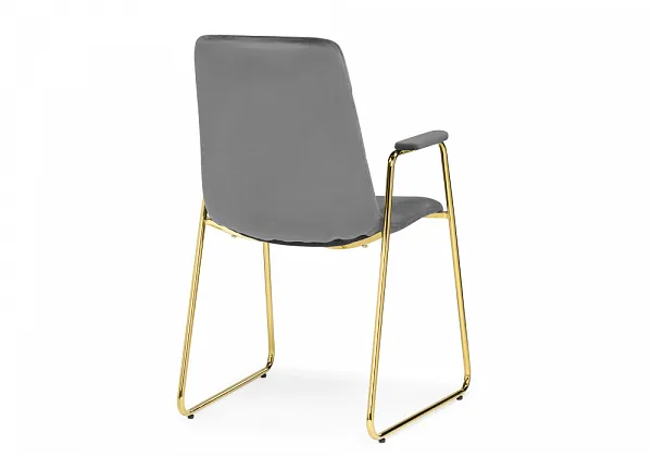 Стул на металлокаркасе Lana dark grey / gold фото 6