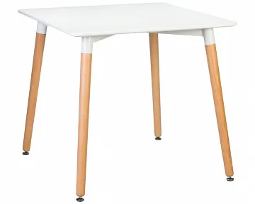Стол обеденный SERRA (ножки светлый бук, столешница белая)