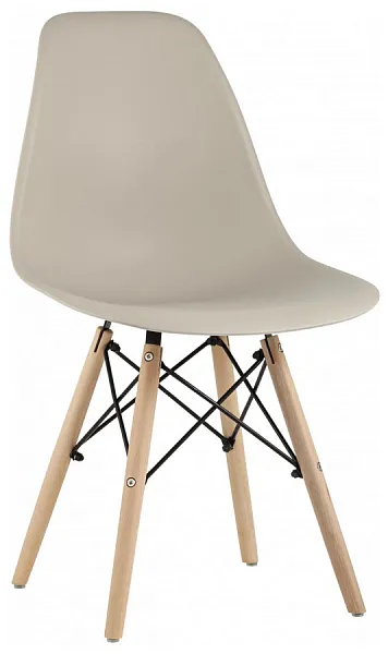 Стул Eames Style DSW бежевый (разборный каркас) фото 2