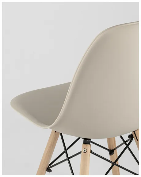 Стул Eames Style DSW бежевый (разборный каркас) фото 11