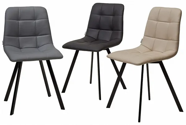 Стул CHILLI-Q SQUARE Oracul 998 Черный, экокожа PU / черный каркас, фото 2