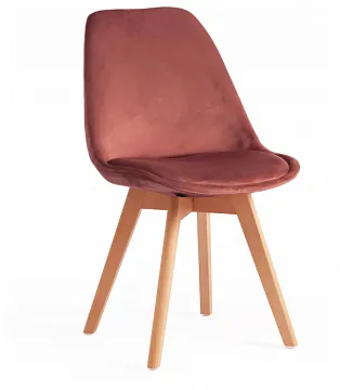 Стул TULIP SOFT коралловый/дерево