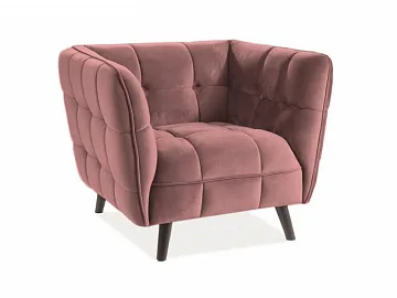 Кресло Signal CASTELLO 1 Velvet Bluvel 52 (античный розовый)