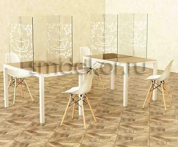 VIRO glass mini с изображением настольная перегородка без рамы