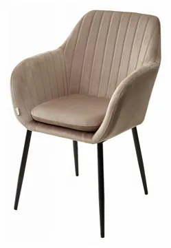 Стул ALABAMA BLUVEL-40 BEIGE, велюр / черный каркас