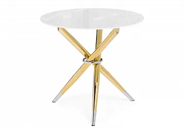 Стол Rock 80х75 white / gold