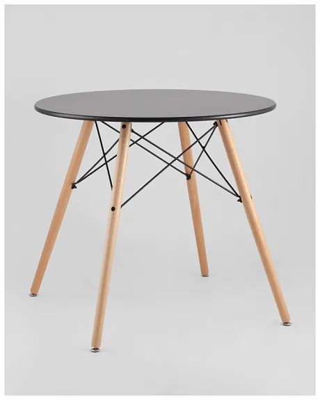 Стол круглый EAMES DSW NEW D=80 черный фото 3