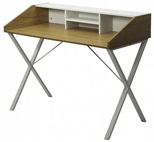 Компьютерный стол ORLA H475 Дуб натуральный / белый каркас M-city фото 3