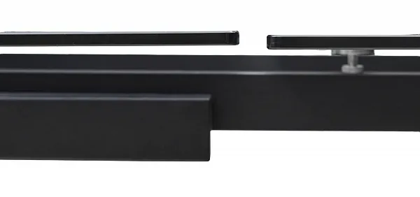Стол ADRIA 160 SMOKED BLACK GLASS Дымчато-черное стелко/ черный каркас, ®DISAUR фото 6