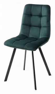 Стул CHILLI SQUARE BLUVEL-78 GREEN, велюр / черный каркас,