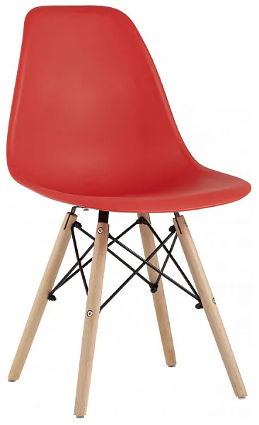 Стул Eames Style DSW красный (разборный каркас) фото 2