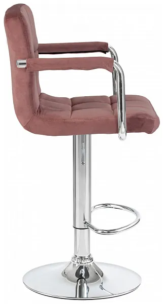 Стул барный KRUGER ARM пудрово-розовый велюр MJ9-32 фото 4