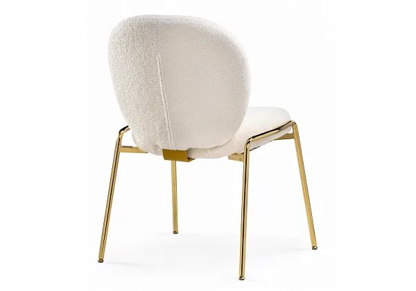 Стул на металлокаркасе Kalipso 1 white / gold фото 6