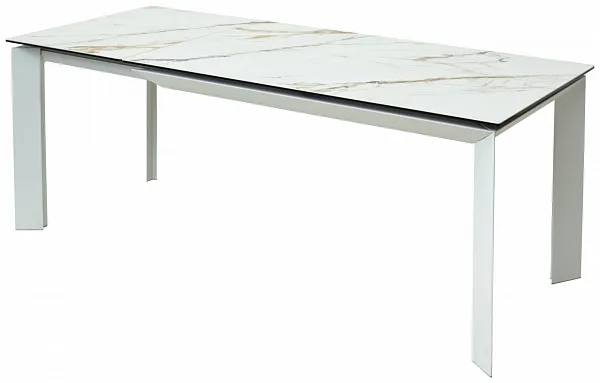 Стол CREMONA 160 KL-188 Контрастный мрамор / белый каркас, ®DISAUR фото 2