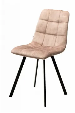 Стул CHILLI SQUARE VT5001-2 античный бежевый, велюр без "пальчиковый"/ черный каркас