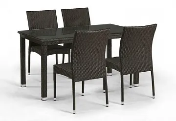 Комплект плетеной мебели T256A/Y380A-W53 Brown 4Pcs