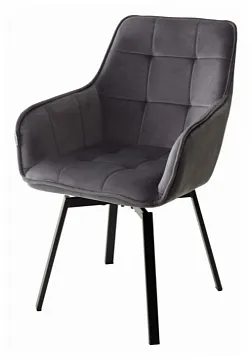 Стул MAVERICK BLUVEL-14 GREY/ черный, поворот 360 градусов