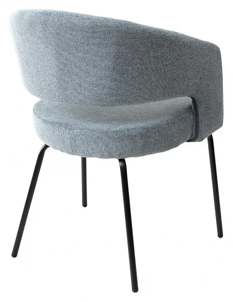 Стул SNUG WZ2042-14 морская волна, фактурный велюр / черный каркас фото 2