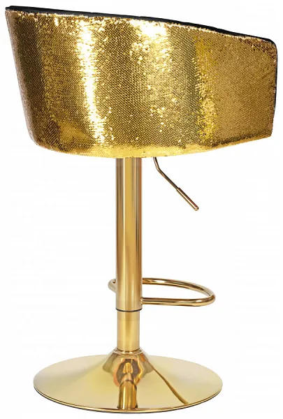 Стул барный DARCY GOLD SHINY (черный велюр с золотыми пайетками) фото 5