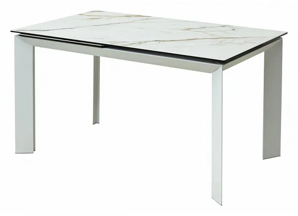 Стол CREMONA 160 KL-188 Контрастный мрамор / белый каркас, ®DISAUR
