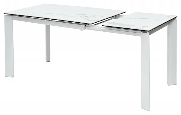 Стол CORNER 120 MATTE STATUARIO Белый мрамор матовый керамика, стекло/ белый каркас, ®DISAUR фото 5