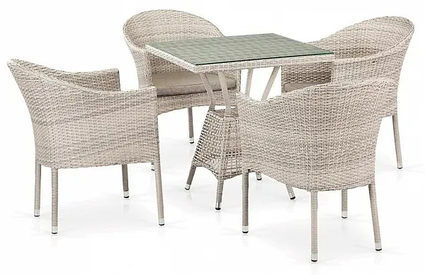 Комплект плетеной мебели T706/Y350-W85 4Pcs Latte