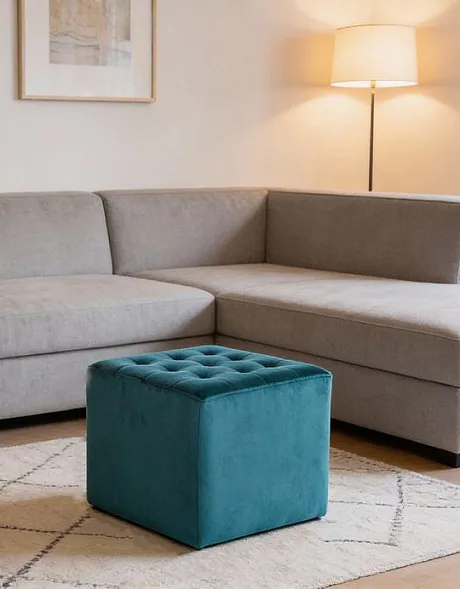 Пуф SIGNAL LORI Velvet Bluvel бирюзовый фото 3