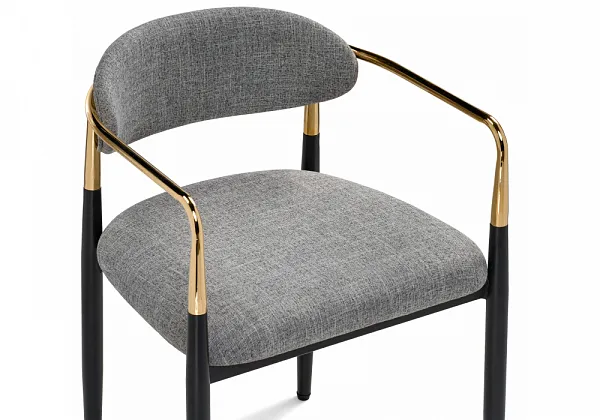 Стул на металлокаркасе Lord gray / black / gold фото 7