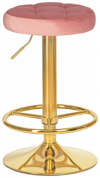 Табурет барный BRUNO GOLD (пудрово-розовый велюр (MJ9-32)) фото 2