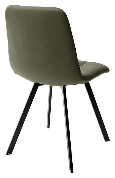 Стул CHILLI SQUARE HK017-22 серо-эвкалиптовый, PU/ черный каркас фото 3