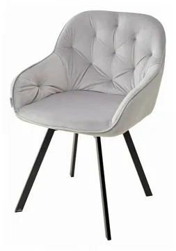 Стул GALE BLUVEL-03 LIGHT GREY, велюр, поворот 360 градусов