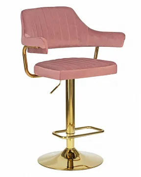 Стул барный CHARLY GOLD (розовый велюр (MJ9-32))