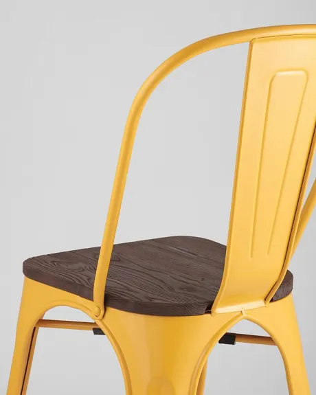 Стул TOLIX WOOD желтый фото 6