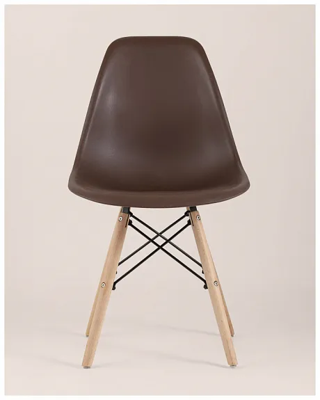 Стул Eames Style DSW коричневый (разборный каркас) фото 7