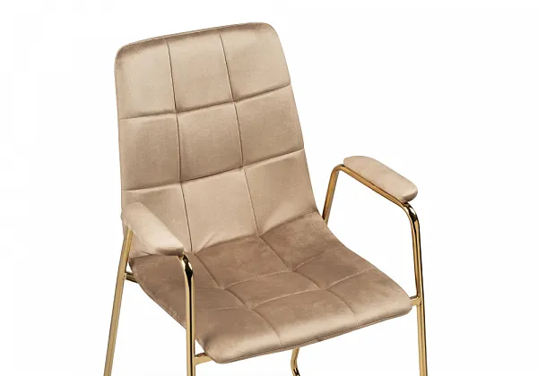 Стул на металлокаркасе Lana beige / gold фото 7
