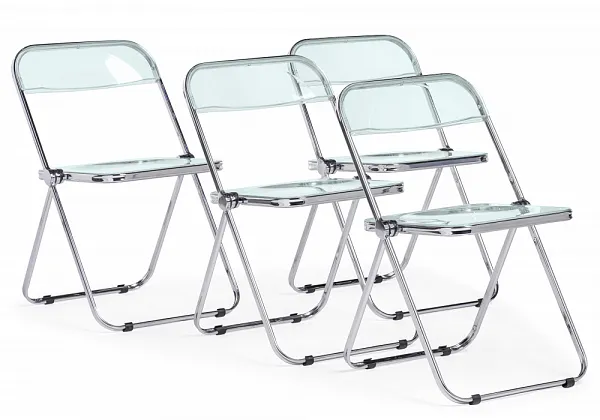 Пластиковый стул Fold складной clear gray-blue фото 10