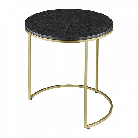 Набор из 2-х кофейных столиков Hans, D40 см и D50 см, черный мрамор фото 12
