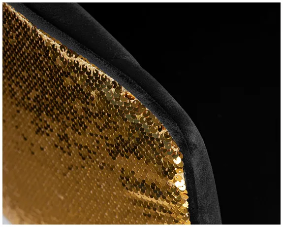 Стул барный DARCY GOLD SHINY (черный велюр с золотыми пайетками) фото 8