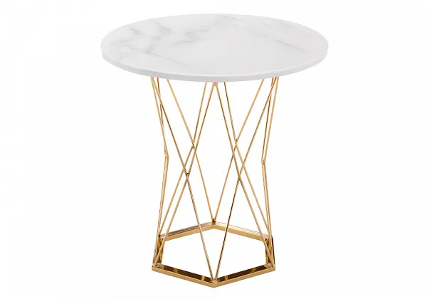 Стол Melan white / gold