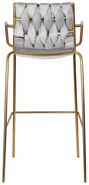 Стул барный  MILLER GOLD (светло-серый велюр (135-37)) фото 6