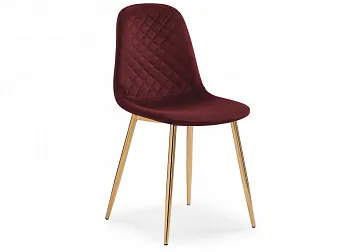 Стул на металлокаркасе Dabl wine red / gold