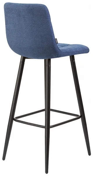 Стул барный NICOLE (черные матовые ножки, синяя ткань (UF860-14B)) фото 5