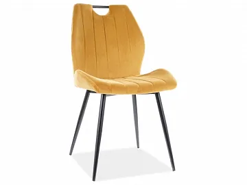 Стул кухонный Signal ARCO VELVET (карри/черный)