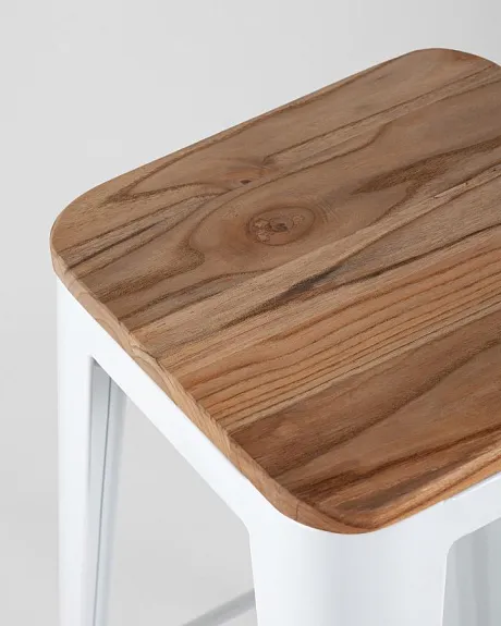 Стул барный TOLIX WOOD белый глянцевый фото 5