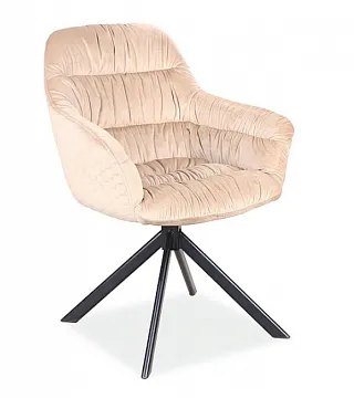 Стул кухонный Signal ASTORIA Velvet Bluvel 28 (бежевый/черный мат)