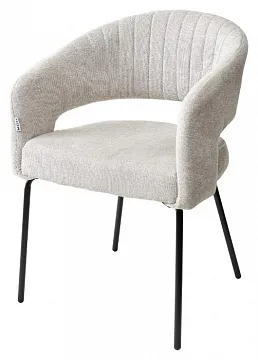 Стул SNUG WZ2042-02 светло-бежевый фактурный велюр / черный каркас
