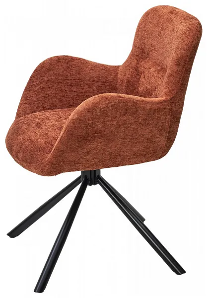 Стул KAROL 180 градусов поворот 3018-09 терракотовый, шенилл фото 7
