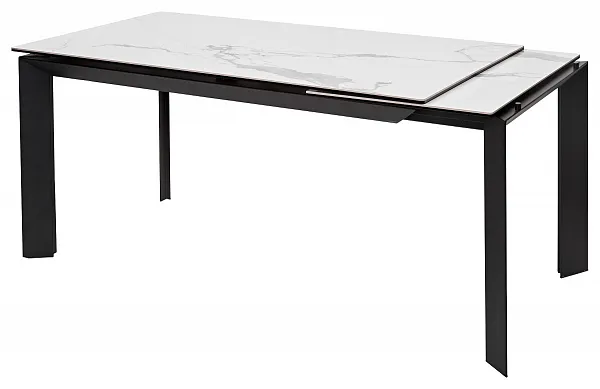 Стол CREMONA 140 MATTE STATUARIO Белый мрамор матовый, керамика/ черный каркас, ®DISAUR фото 6