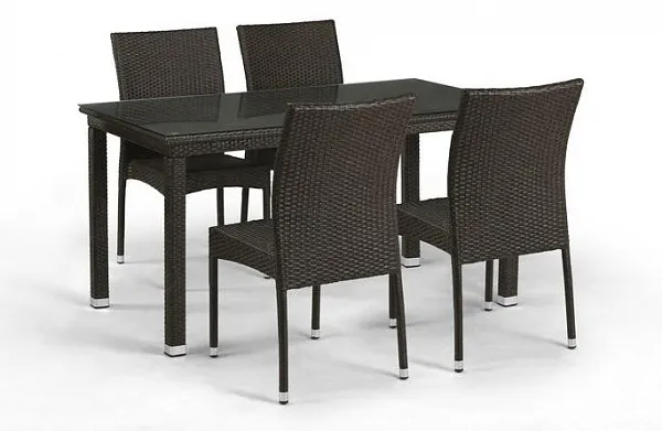 Комплект плетеной мебели T256A/Y380A-W53 Brown 4Pcs
